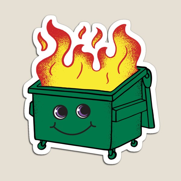 Item preview, Dumpster Fire Happy Face Smile Face Everything Is Fine Gear designed and sold by DynamicDesign.