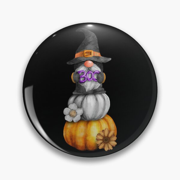 Item preview, BOO Cute Halloween Gnome on Top of Pumpkins designed and sold by Trinket-Trickster.