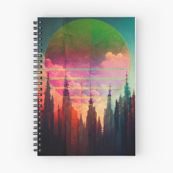 Item preview, Retrofuturistic Sunset designed and sold by Art Dila Studio.