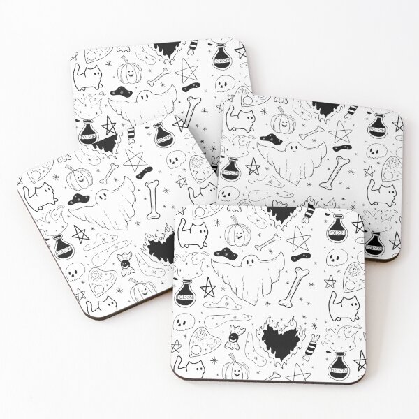 Item preview, witchy ink pattern halloween | doodle wallpaper | black designed and sold by Simplequeen.