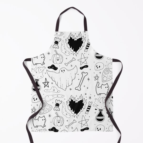 Item preview, witchy ink pattern halloween | doodle wallpaper | black designed and sold by Simplequeen.