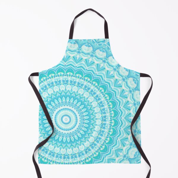 Item preview, Turquoise Bright Mandala designed and sold by Kelly Dietrich Mandala & Fractal Art.