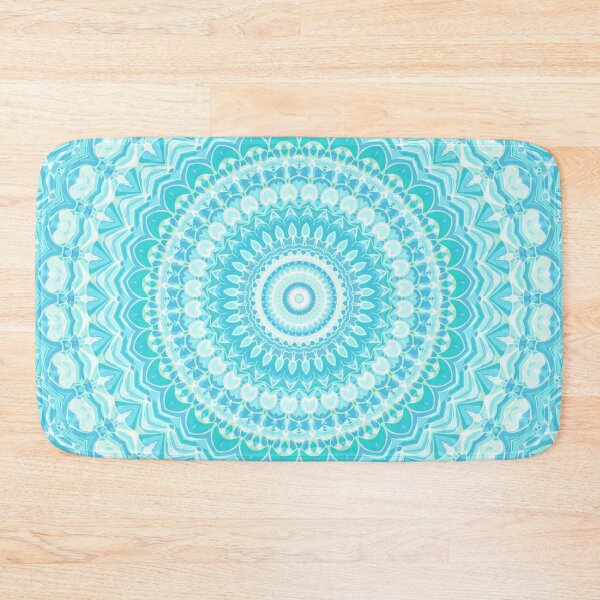 Item preview, Turquoise Bright Mandala designed and sold by Kelly Dietrich Mandala & Fractal Art.