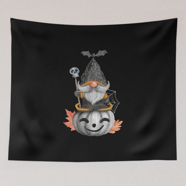 Item preview, Cute Halloween Witchy Gnome on Top of a Pumpkin designed and sold by Trinket-Trickster.