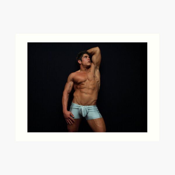 Elite Male Fitness Model - A001 Art Print
