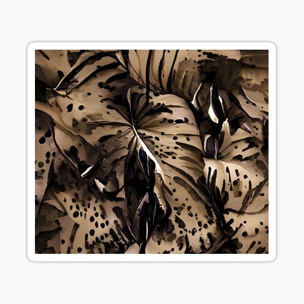 Watercolor Monstera Leaves Sticker