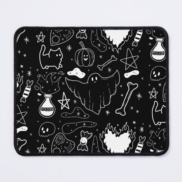 Item preview, witchy ink pattern halloween | doodle wallpaper | white designed and sold by Simplequeen.