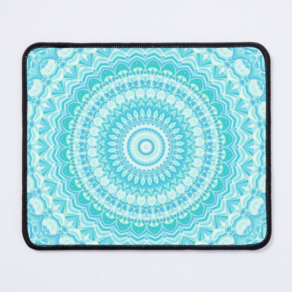 Item preview, Turquoise Bright Mandala designed and sold by Kelly Dietrich Mandala & Fractal Art.