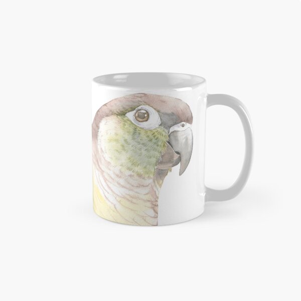 Item preview, Green-cheeked parakeet watercolor portrait bird parrot v2 designed and sold by L'Atelier Oranjade.