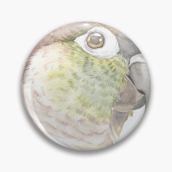 Item preview, Green-cheeked parakeet watercolor portrait bird parrot v2 designed and sold by L'Atelier Oranjade.