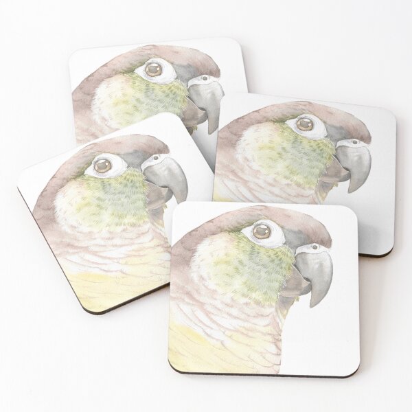 Item preview, Green-cheeked parakeet watercolor portrait bird parrot v2 designed and sold by L'Atelier Oranjade.