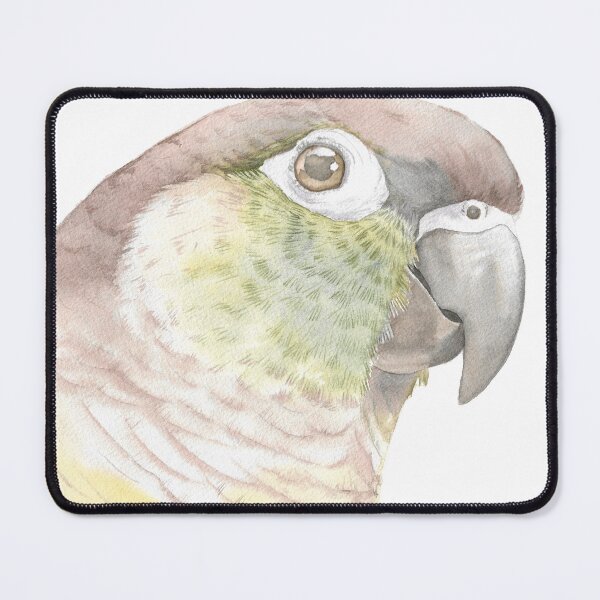 Item preview, Green-cheeked parakeet watercolor portrait bird parrot v2 designed and sold by L'Atelier Oranjade.