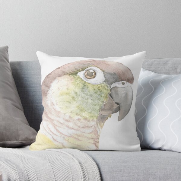 Item preview, Green-cheeked parakeet watercolor portrait bird parrot v2 designed and sold by L'Atelier Oranjade.