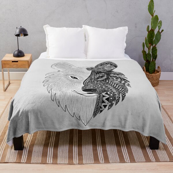Item preview, Mandala drawing of wolf designed and sold by Halima-Malash.