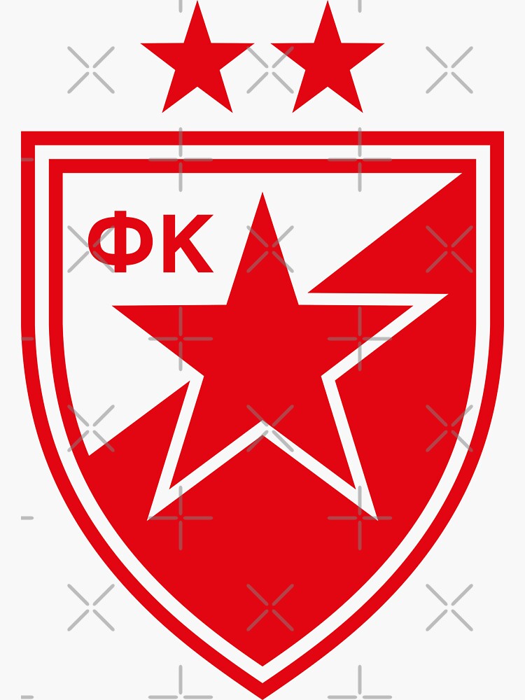 "Crvena Zvezda Red Star Belgrade" Sticker for Sale by Footarts | Redbubble