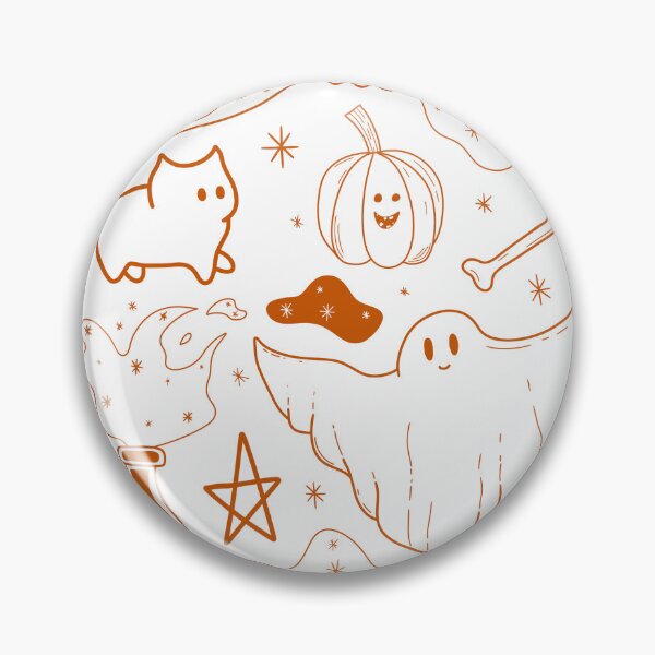 Item preview, witchy ink pattern halloween | doodle wallpaper | orange designed and sold by Simplequeen.