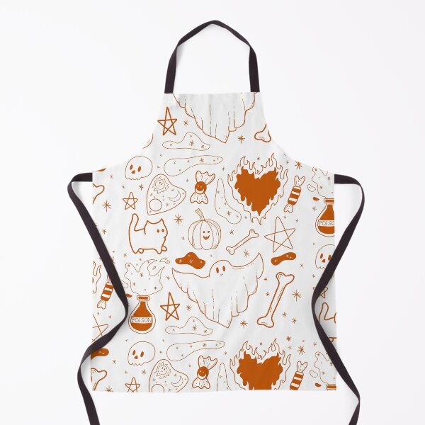Item preview, witchy ink pattern halloween | doodle wallpaper | orange designed and sold by Simplequeen.