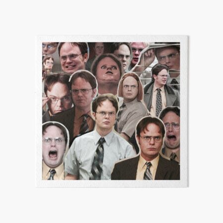Vista previa del artículo con la obra «Dwight Schrute - La oficina», diseñado y vendido por CollageDrawsxo.