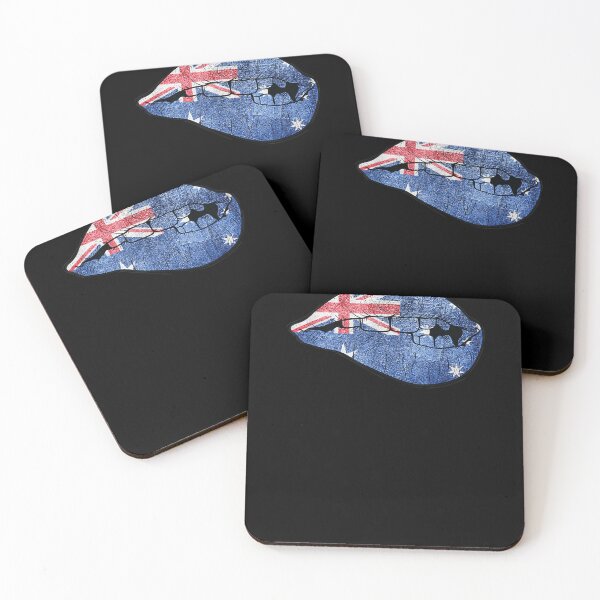 Item preview, Australia Mouth Biting Lips Flag  designed and sold by judyufmi.
