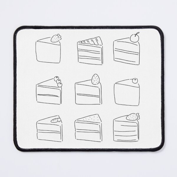 Item preview, Cute cake black color line art cartoon  designed and sold by T. Jinmy.