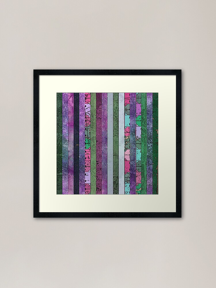 Colorful Abstract Graphic Stripes Artwork Framed Art Print by Pamela Arsena