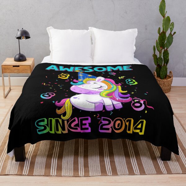 Item preview, Awesome Since 2014 8th Birthday Girl Unicorn 8 Year Old Gift designed and sold by judyufmi.