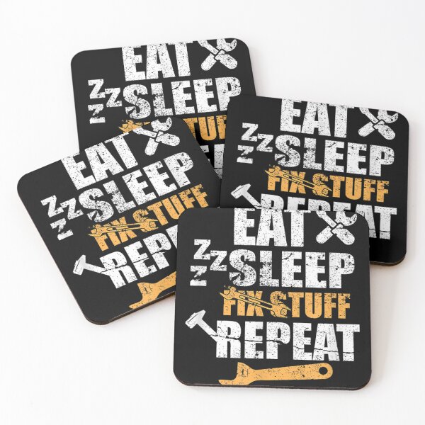 Item preview, Mens Eat Sleep Fix Stuff Repeat Father Men Dad Hero  designed and sold by u8ritaae.