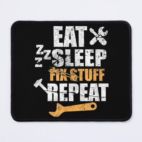 Item preview, Mens Eat Sleep Fix Stuff Repeat Father Men Dad Hero designed and sold by u8ritaae.