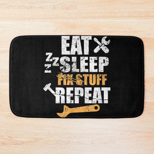 Item preview, Mens Eat Sleep Fix Stuff Repeat Father Men Dad Hero  designed and sold by u8ritaae.