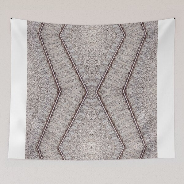 Item preview, vía férrea con traviesas de hormigón. vista desde arriba designed and sold by farmer248.