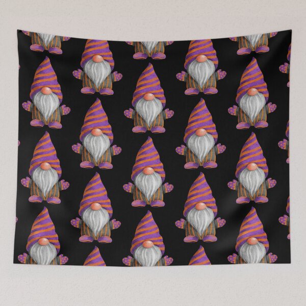Item preview, Cute Gnome Purple and Orange Stripes designed and sold by Trinket-Trickster.