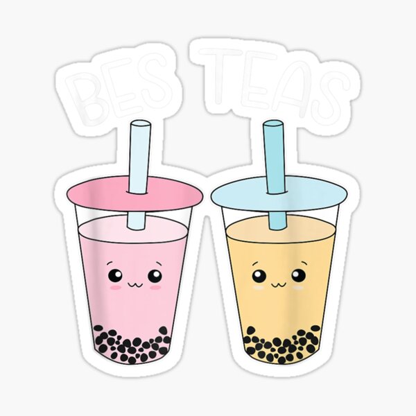 "Bes Teas Besties Bubble Tea Cute Boba Best Friends" Sticker for Sale ...