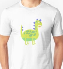 Cute funny green dinosaur Unisex T-Shirt