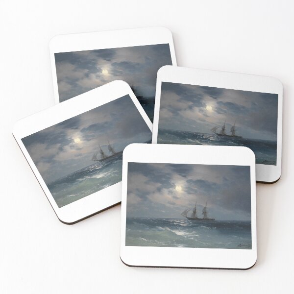 Item preview, The Brig Mercury In Moonlight - Ivan Konstantinovich Aivazovsky  designed and sold by TeeARTHY.