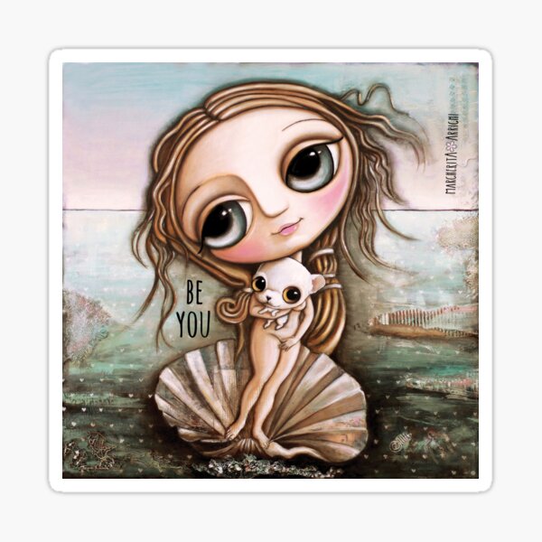 The birth of Venus and Chiwawa Sticker