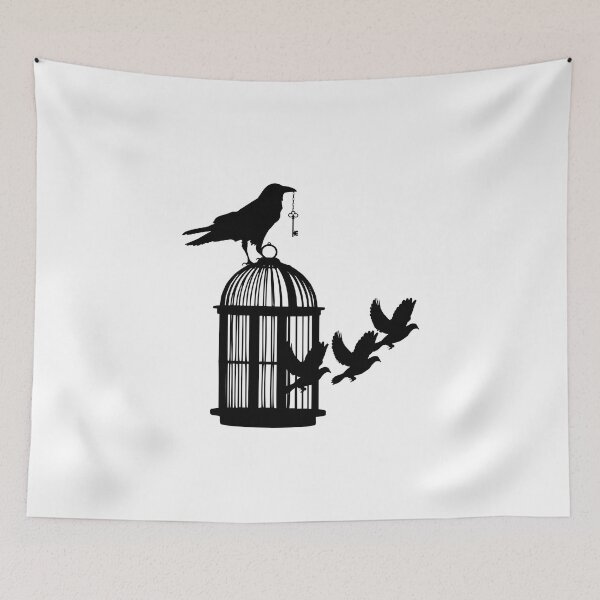 Item preview, Raven Freeing Doves designed and sold by Hunnybugs.