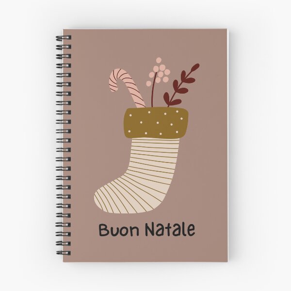 Item preview, Buon Natale, happy Christmas in Italian, Biglietto Natale, Christmas stocking, Italian Christmas  designed and sold by Pommallina.