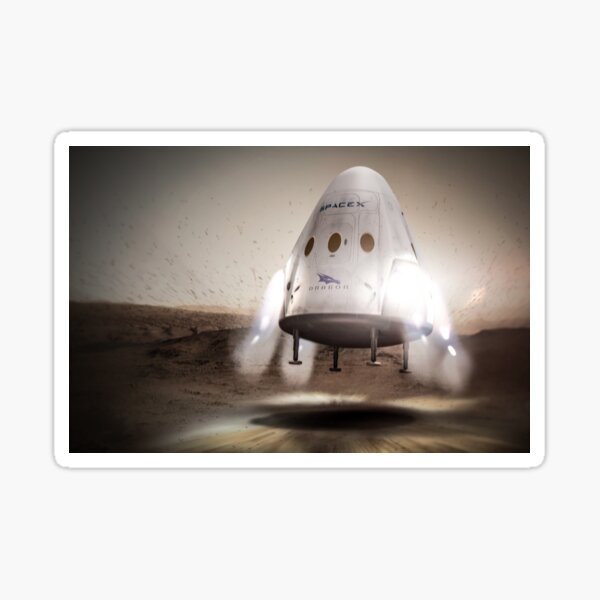 Item preview, SpaceX Red Dragon Landing On Mars designed and sold by lurchmerch.