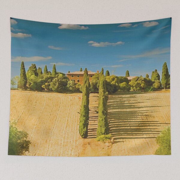 Item preview, Tuscany Italy - Retro Tuscan Landscape designed and sold by molamode.