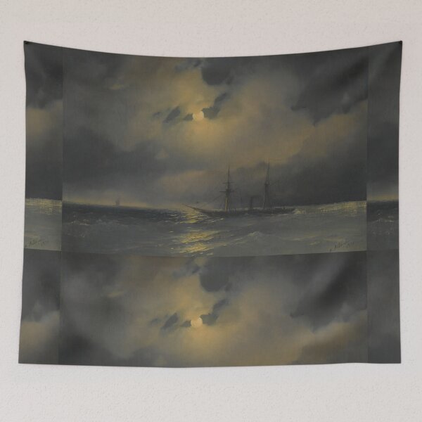 Item preview, Shipping In Moonlight  - Ivan Konstantinovich Aivazovsky  designed and sold by TeeARTHY.
