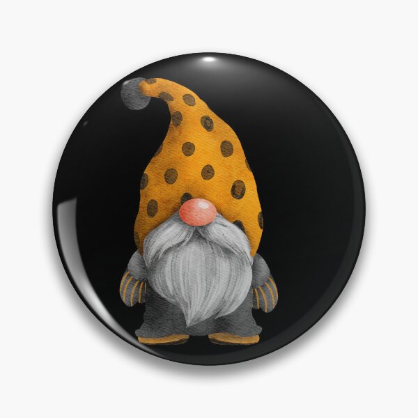 Item preview, Cute Gnome in Orange Dots and Stripes designed and sold by Trinket-Trickster.