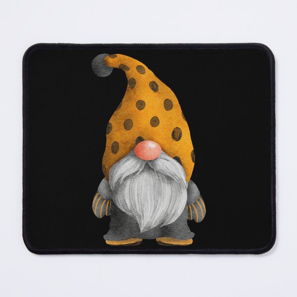 Item preview, Cute Gnome in Orange Dots and Stripes designed and sold by Trinket-Trickster.