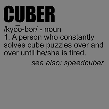 Imagen de la obra Cuber Definition Puzzle Solving Cube Speed Cubing Gear de DynamicDesign