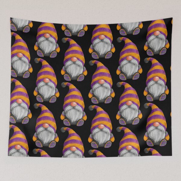 Item preview, Cute Gnome in Thick Orange and Purple Stripes designed and sold by Trinket-Trickster.