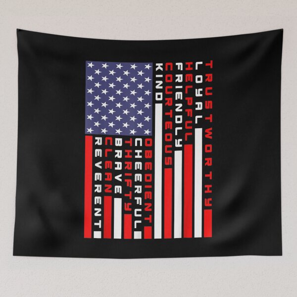 Item preview, American Flag Scouting Law  designed and sold by judyufmi.