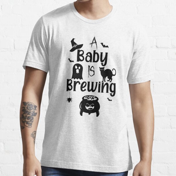 Personalized A Baby Is Brewing Maternity Shirt for Women - Womens Halloween  Pregnancy Announcement Shirts Something Good Gender Reveal TShirts