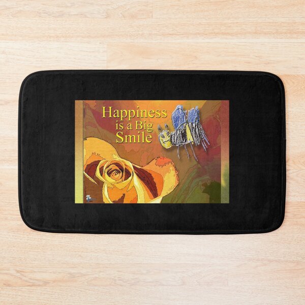 Happiness is a Big Smile Bath Mat