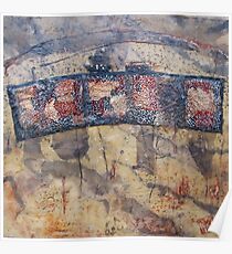 Gondwana encaustic stitched Poster