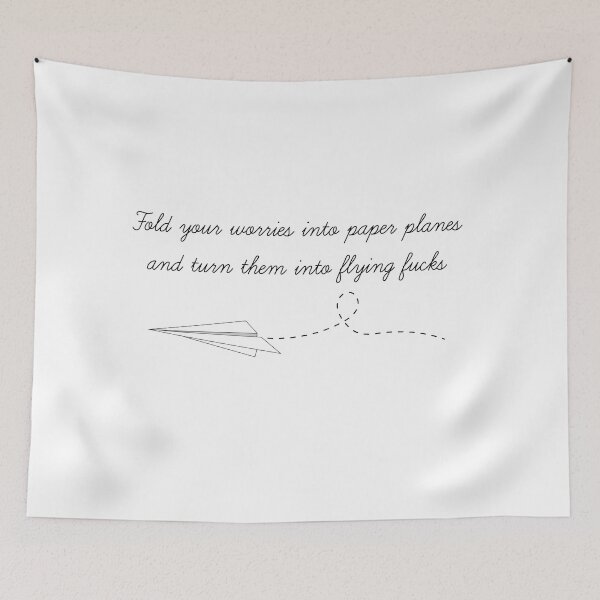 Item preview, Fold your worries into paper planes and turn them into flying fucks designed and sold by Ahhvocadoh.