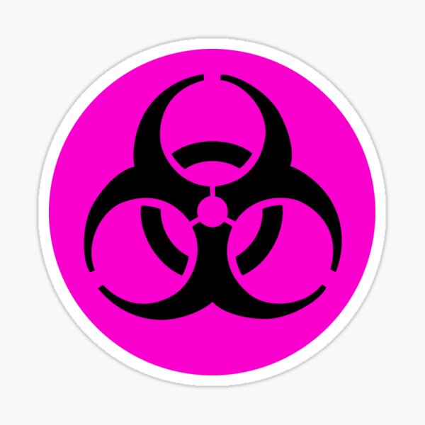 Biohazard Symbol Contamination Epidemic Stylized Grunge Sticker